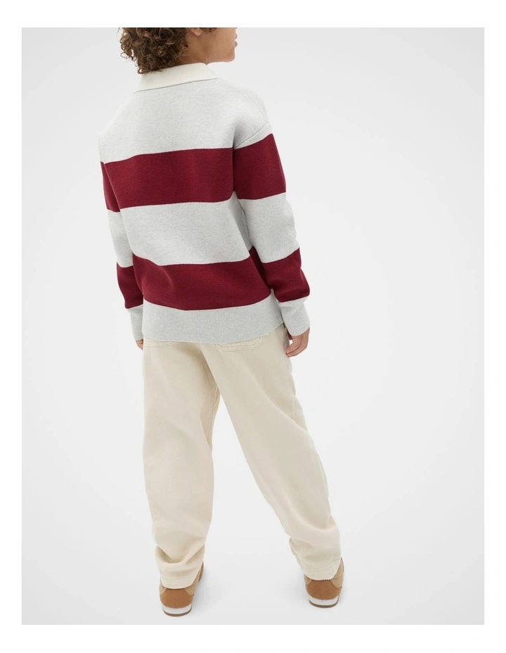 Knit Rugby in Dark Cherry image 2