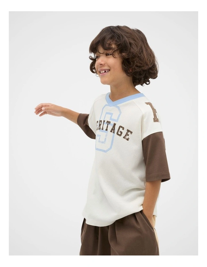 Seed Sports Mesh Tee in Classic Cream image 1