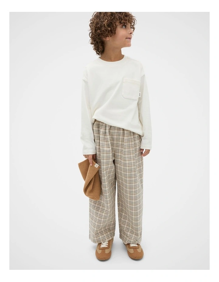 Check Woven Pant in Multi image 3