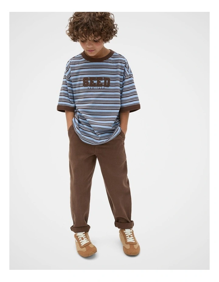 Stripe Logo Tee in Cloud Blue image 3