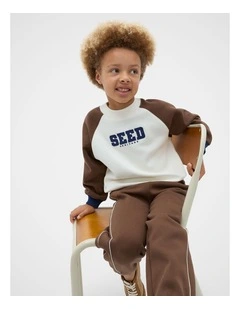 Colourblock Logo Sweat in Multi