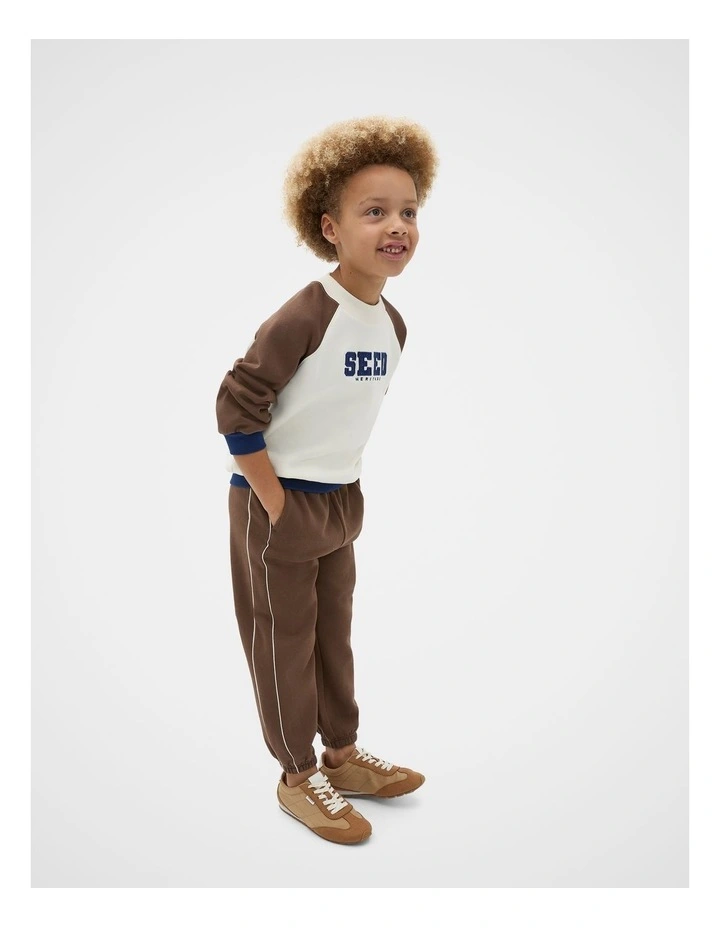 Colourblock Logo Sweat in Multi image 3