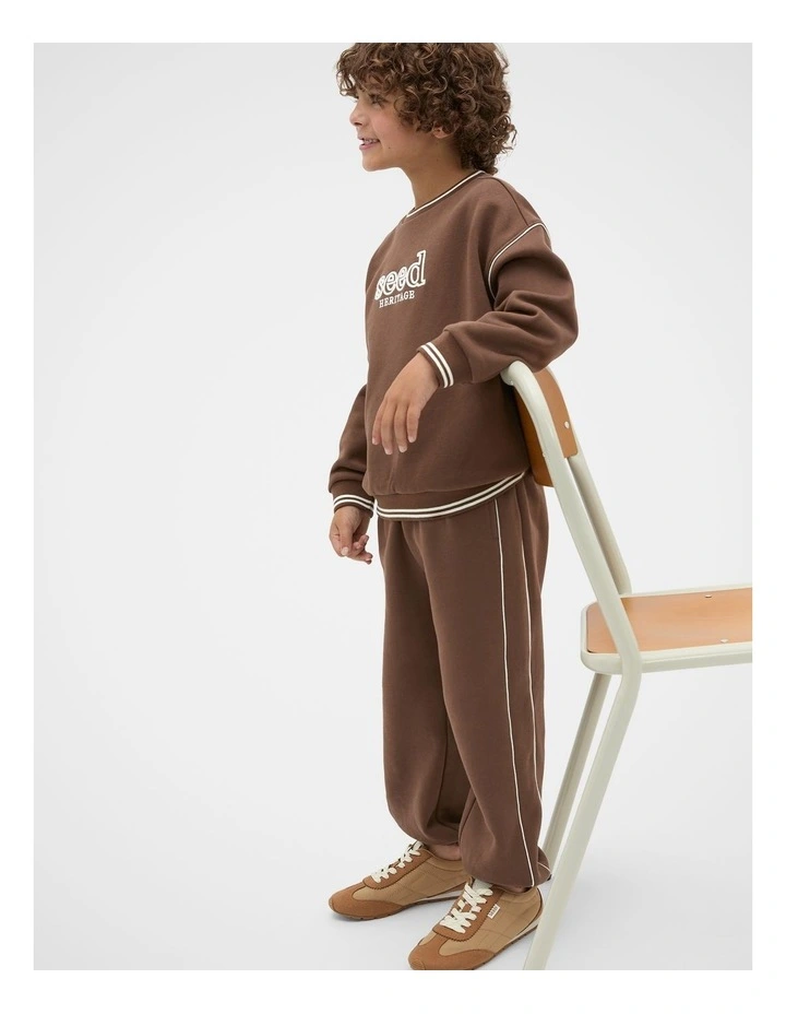 Core Logo Track Pant in Cacao image 3