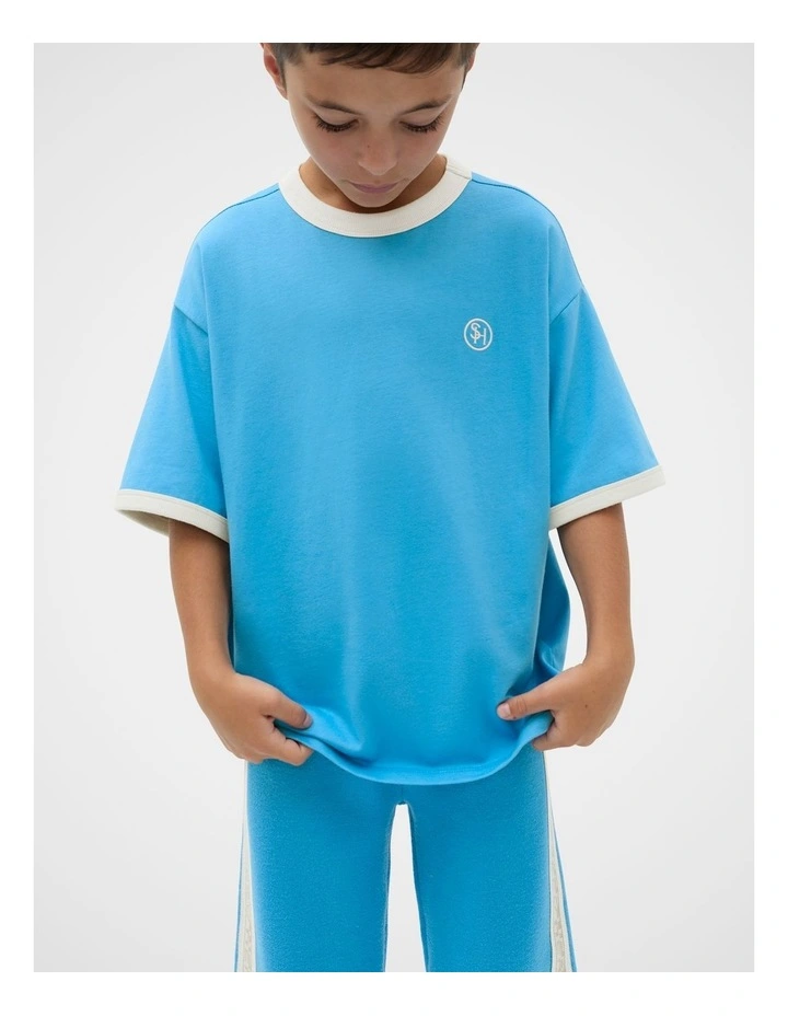 MD Retro Tee in Pacific Blue image 1