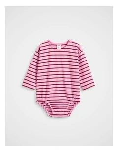 Logo Stripe Bodysuit in Multi