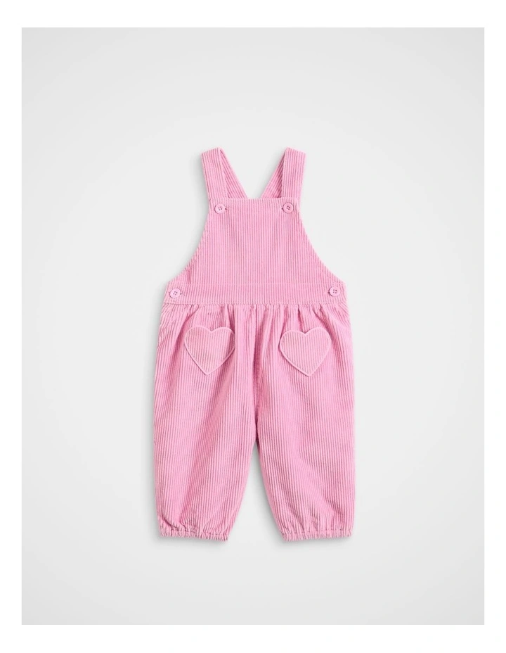 Heart Pocket Overall in Pink image 1
