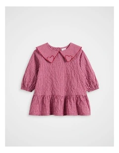 Gingham Dress in Red