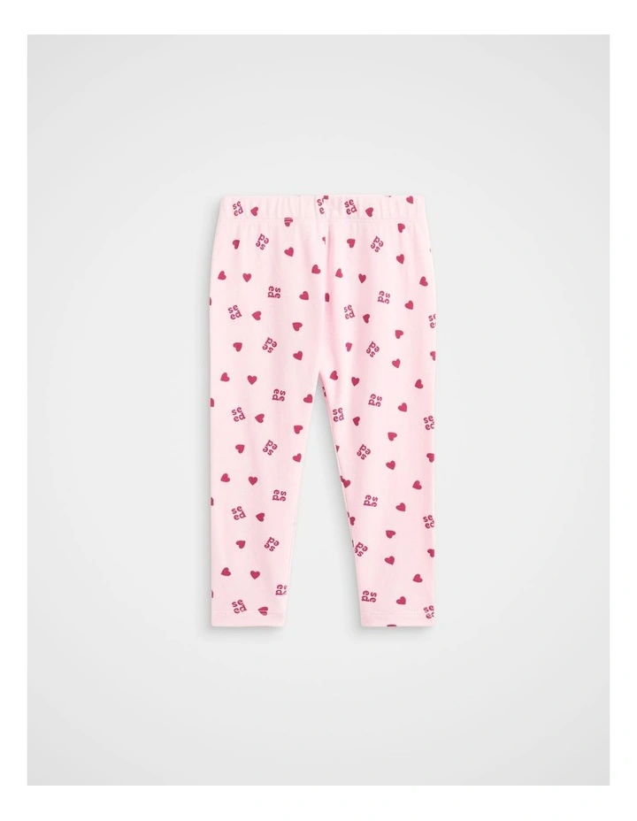 Heart Legging in Pink Lemonade image 1