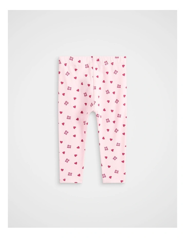 Heart Legging in Pink Lemonade image 2