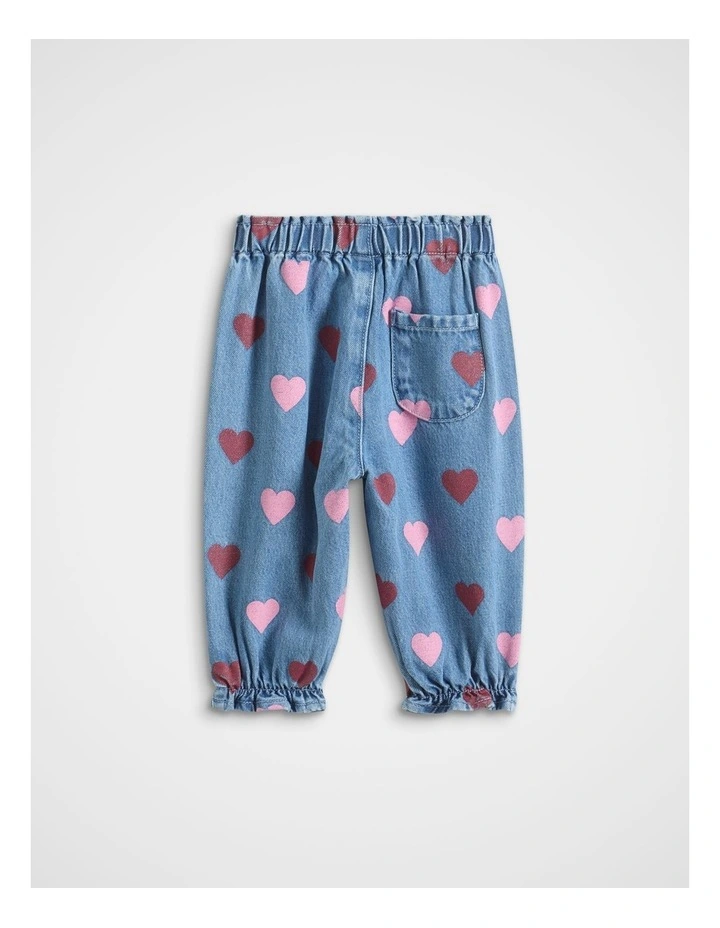 Heart Denim Jean in Washed Indigo image 2