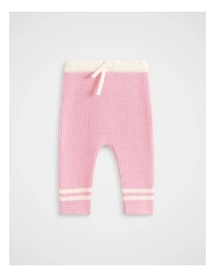 Sporty Knit Pant in Classic Cream