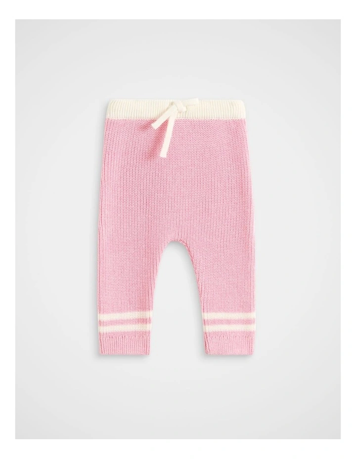 Sporty Knit Pant in Classic Cream image 1