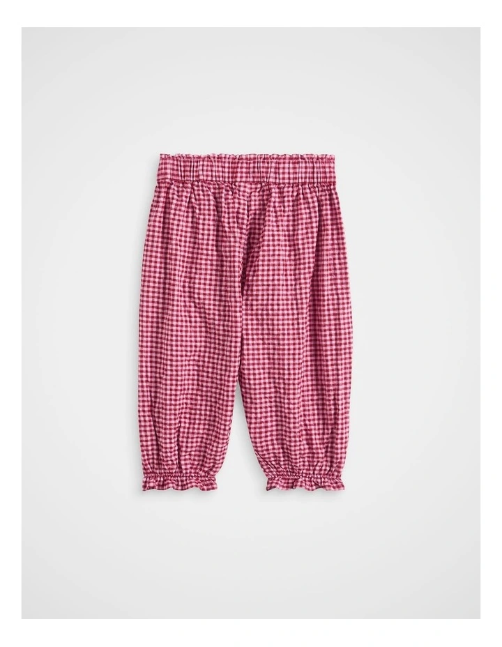 Gingham Pant in Dark Cherry image 2