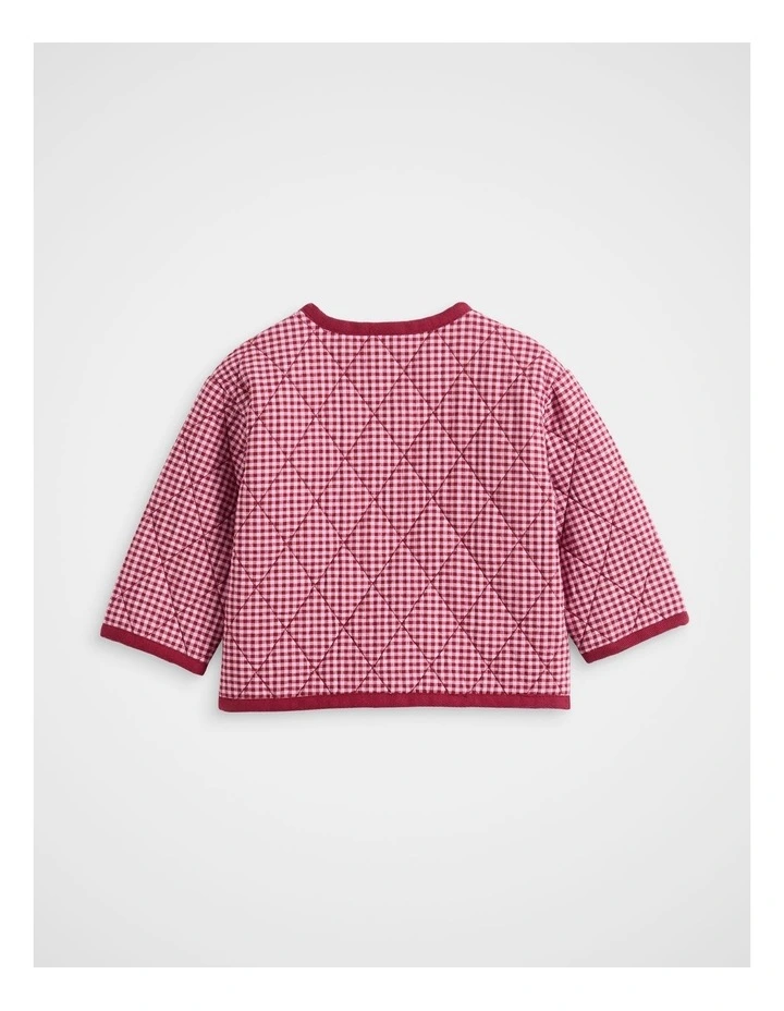 Gingham Jacket in Dark Cherry image 2