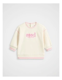 Core Logo Sweat Top in Classic Cream