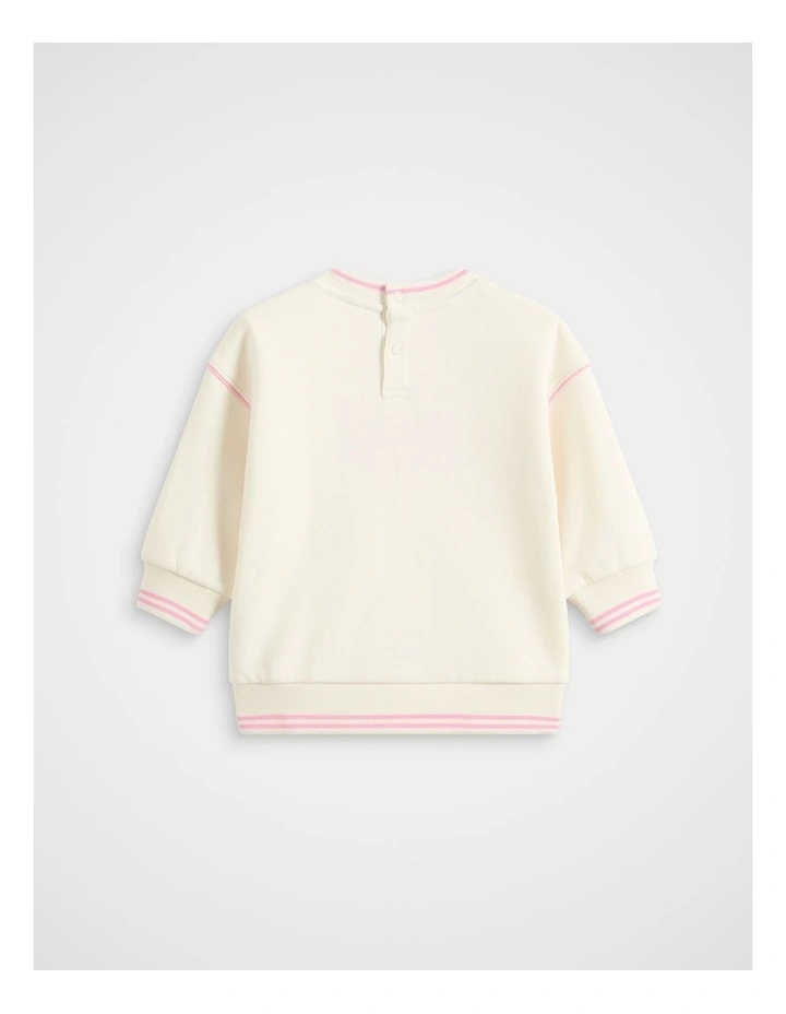 Core Logo Sweat Top in Classic Cream image 2