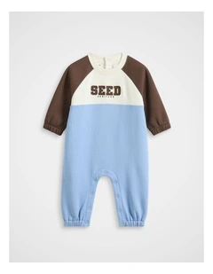 Colourblock Logo Romper in Multi