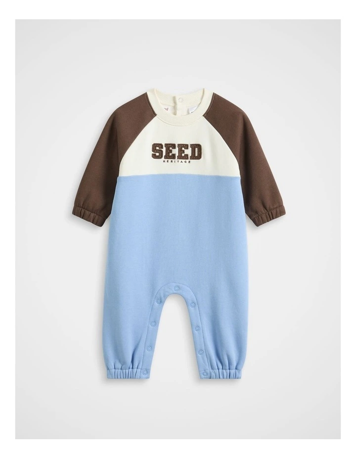 Colourblock Logo Romper in Multi image 1