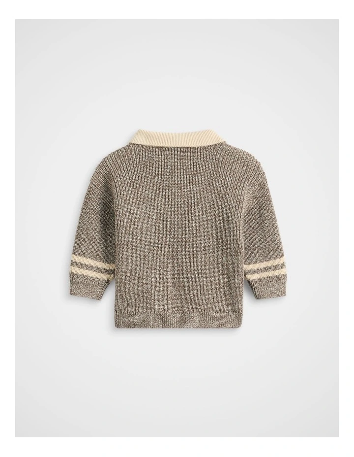 Sporty Knit Sweater in Cacao image 2