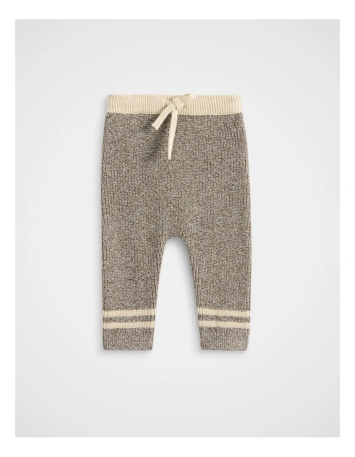 Sporty Knit Pant in Cacao image 1
