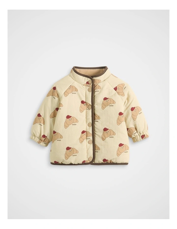 Polar Fleece Reversible Jacket in Multi image 3