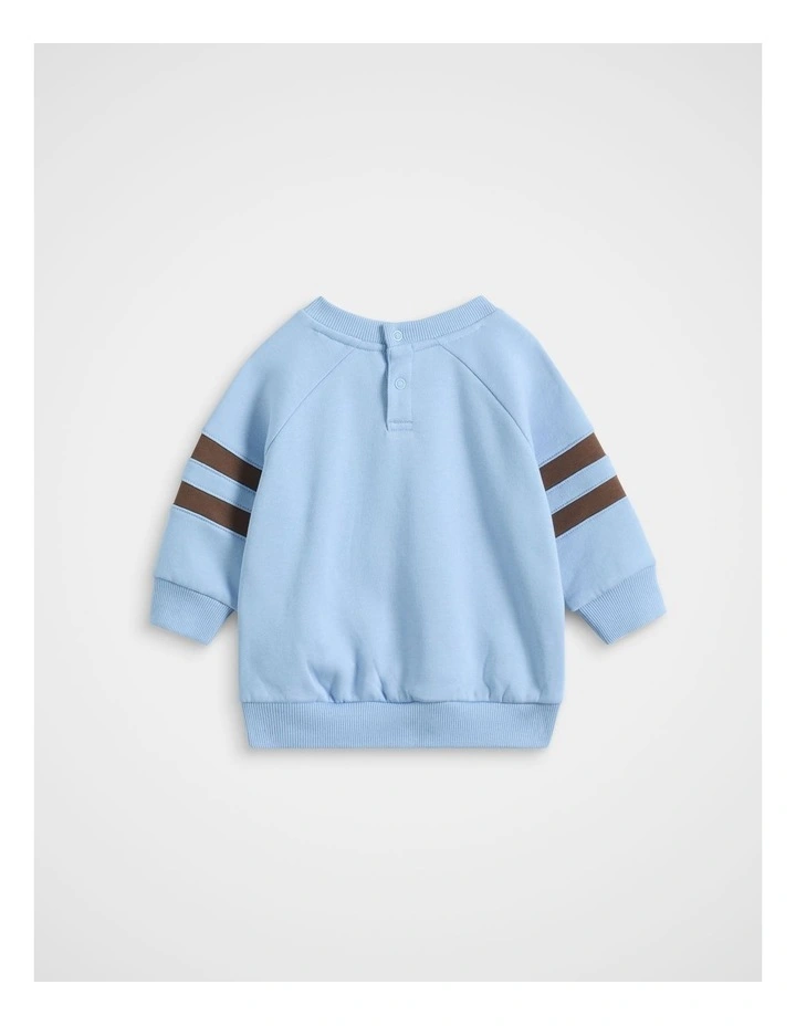 Sporty Logo Sweat in Cloud Blue image 2