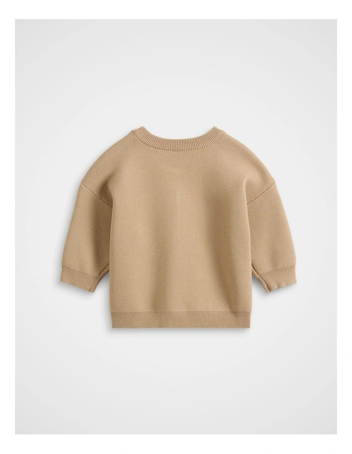 MD Side Stripe Knit Sweater in Sandstone image 2