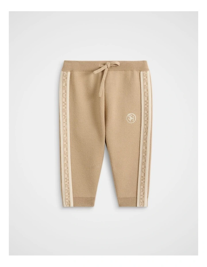 MD Side Stripe Knit Pant in Sandstone image 1