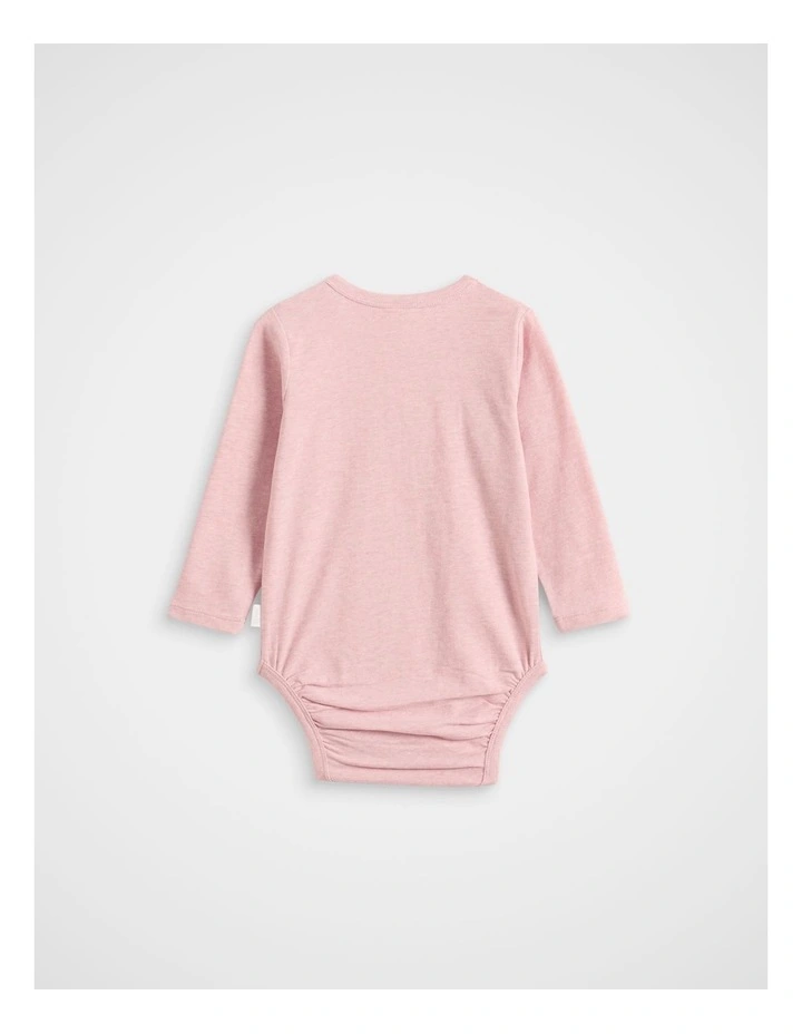 Croissant Bow Bodysuit in Pink image 2