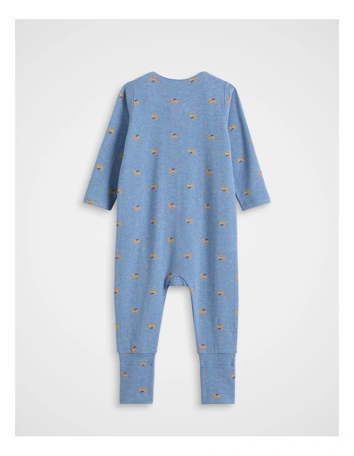 Logo Croissant Zipsuit in Blue image 2