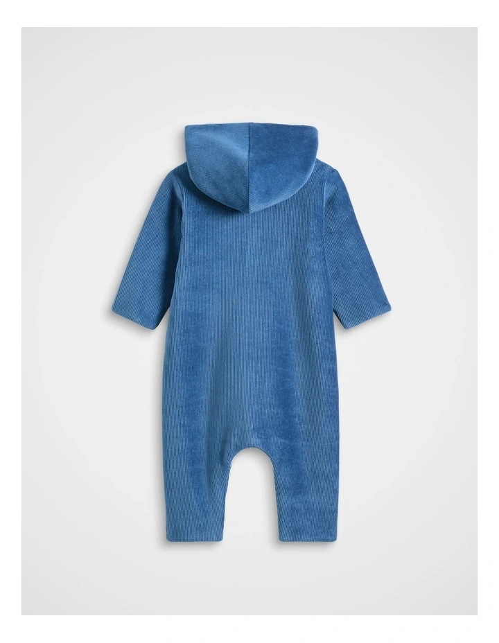 Logo Corduroy Coverall in Blue image 2