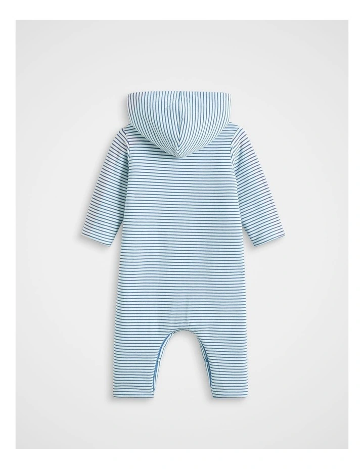 Logo Corduroy Coverall in Blue image 4