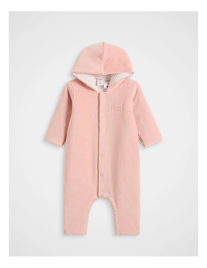 Logo Corduroy Coverall in Pink image 1