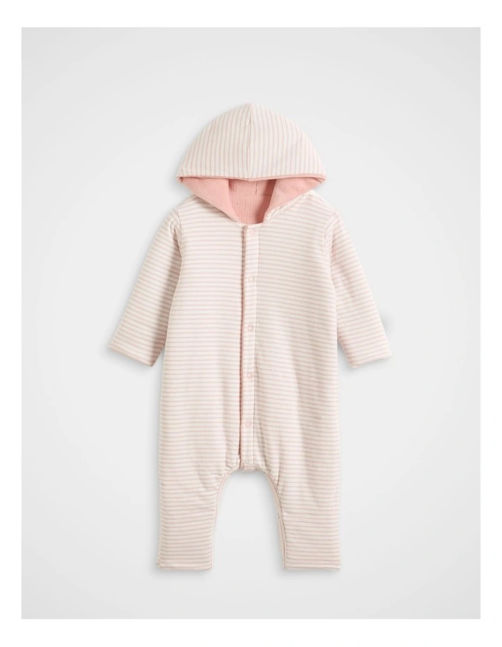 Logo Corduroy Coverall in Pink image 3