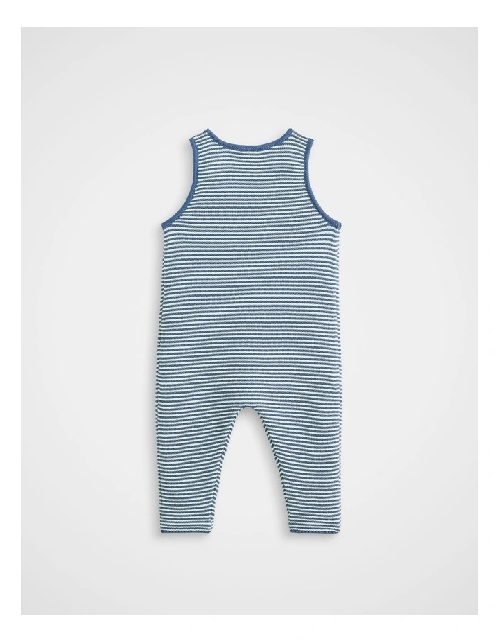 Logo Knit Overall in Blue image 2