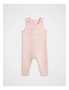 Logo Knit Overall in Pink