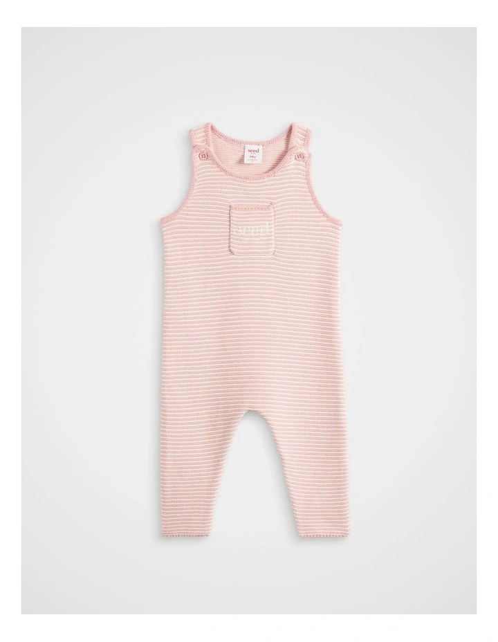 Logo Knit Overall in Pink image 1