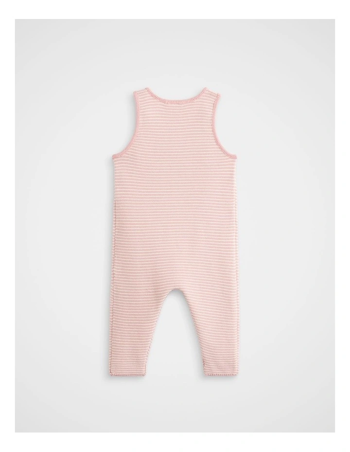 Logo Knit Overall in Pink image 2