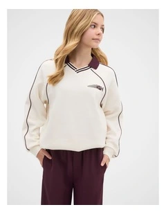Sporty Sweat Jumper in Classic Cream
