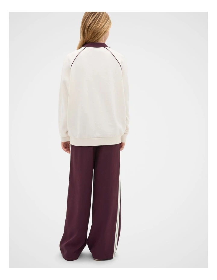 Sporty Sweat Jumper in Classic Cream image 2