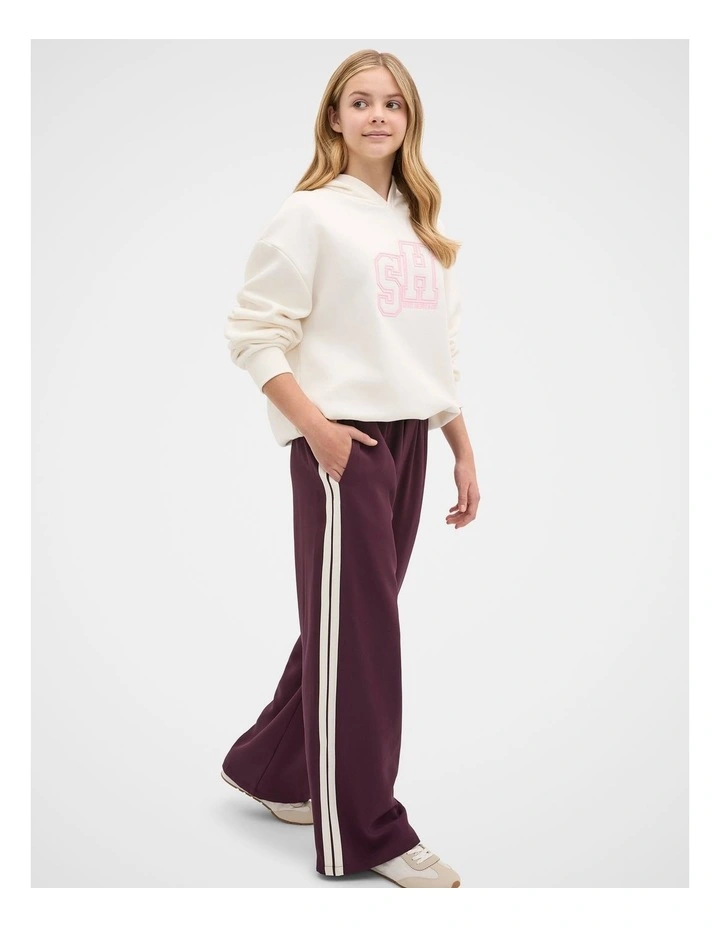 Sporty Logo Hoodie Sweat Top in Classic Cream image 4