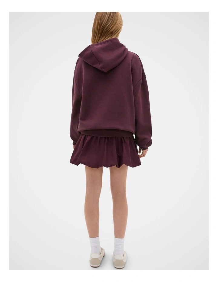 Sporty Logo Hoodie Sweat Top in Mulberry image 2