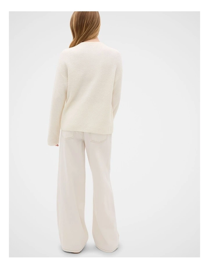 Fluffy Cardigan in Classic Cream image 2