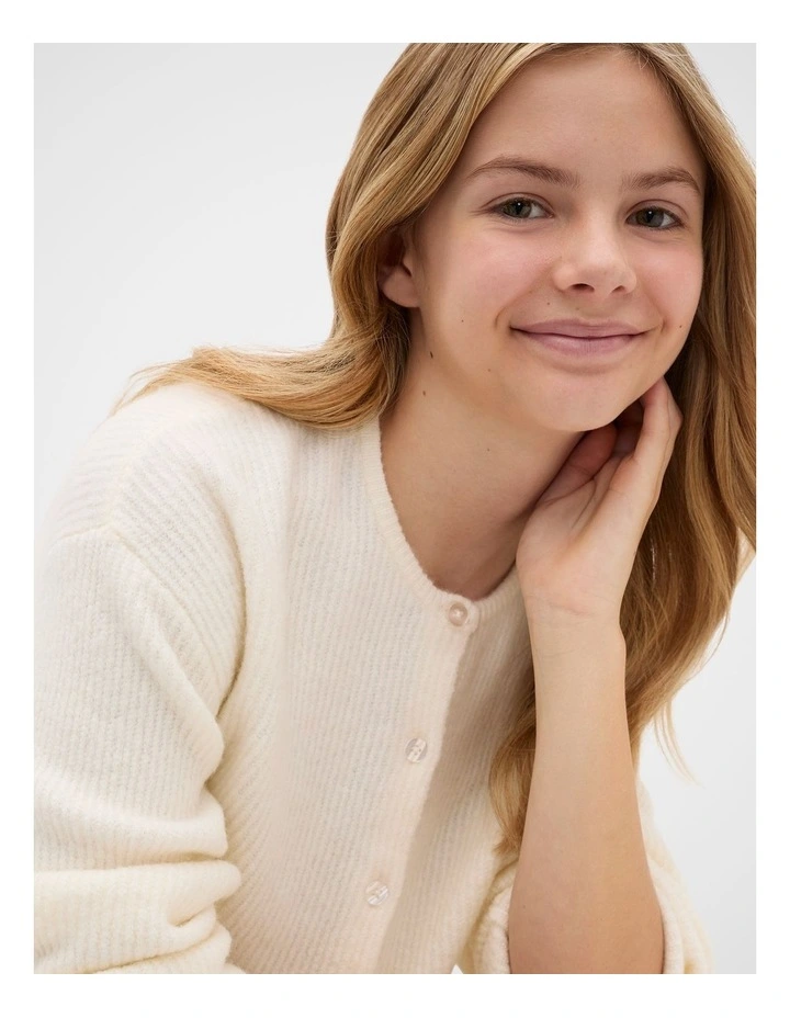 Fluffy Cardigan in Classic Cream image 3