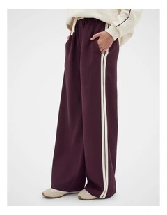 Side Stripe Pant in Mulberry