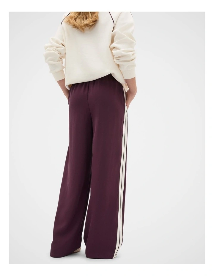 Side Stripe Pant in Mulberry image 2