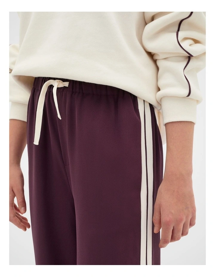 Side Stripe Pant in Mulberry image 3