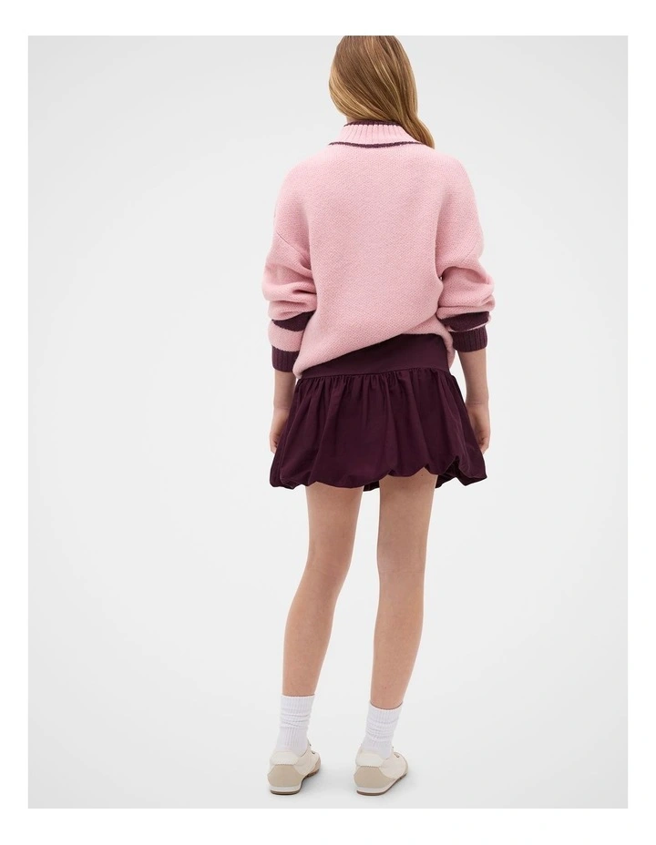 Splice Bubble Skirt in Mulberry image 2