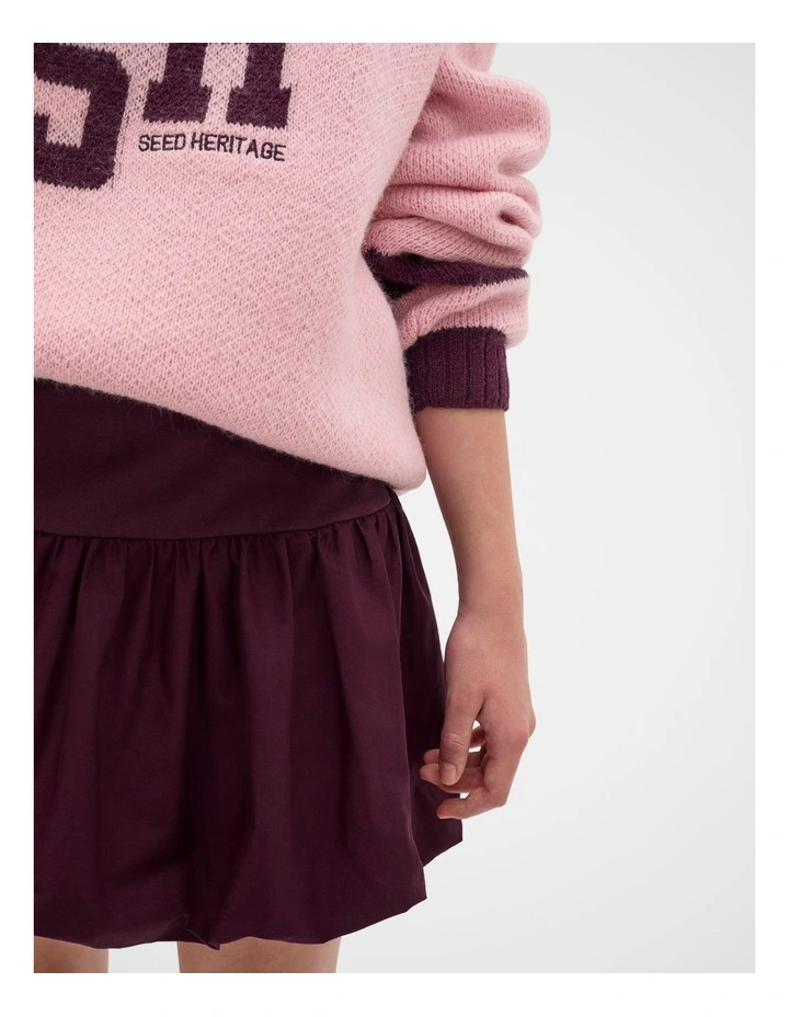 Splice Bubble Skirt in Mulberry image 3