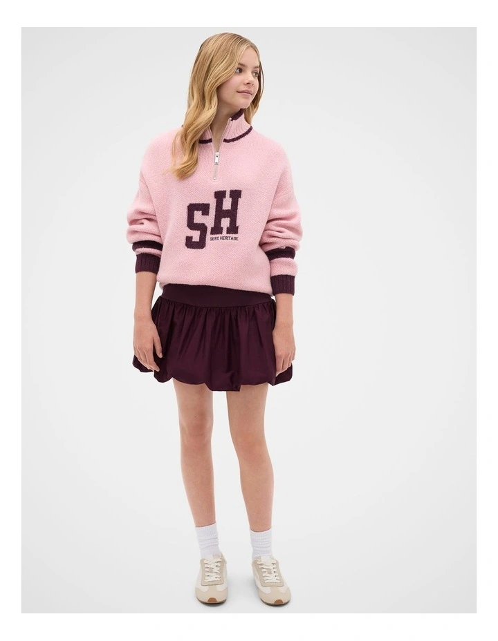 Splice Bubble Skirt in Mulberry image 4